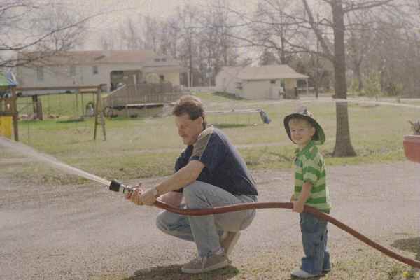 Dale teaches his son.