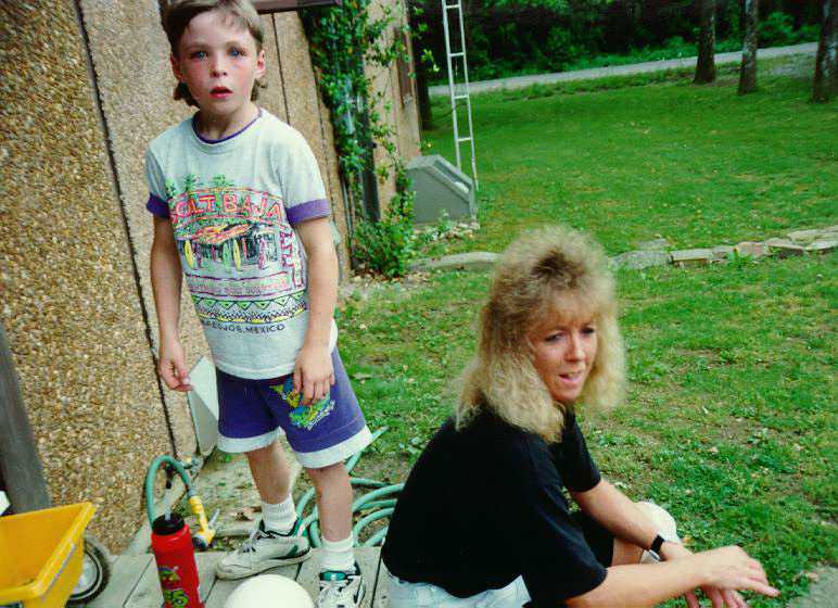 Janet and her son, Dustin, 1992.