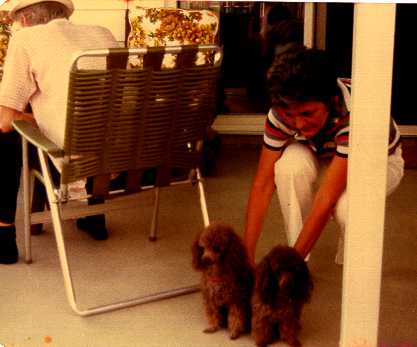 Grandma Helene and her poodles