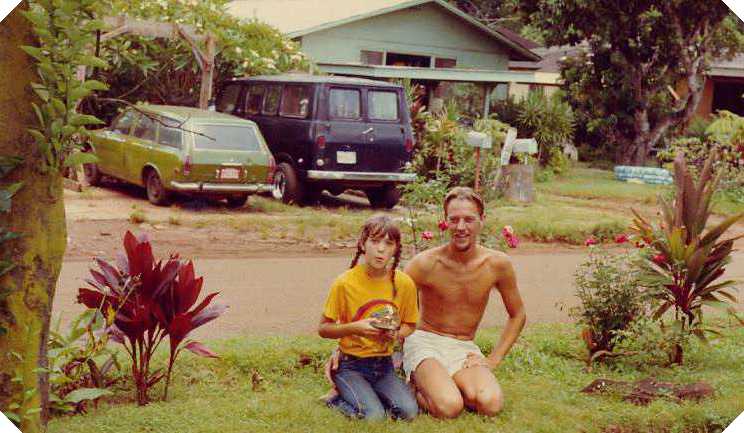 Venus and me in my yard in Wahiawa, Hawaii 1982